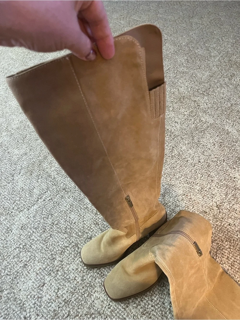 Vince Camuto Suede Over-the-Knee Boots in Camel